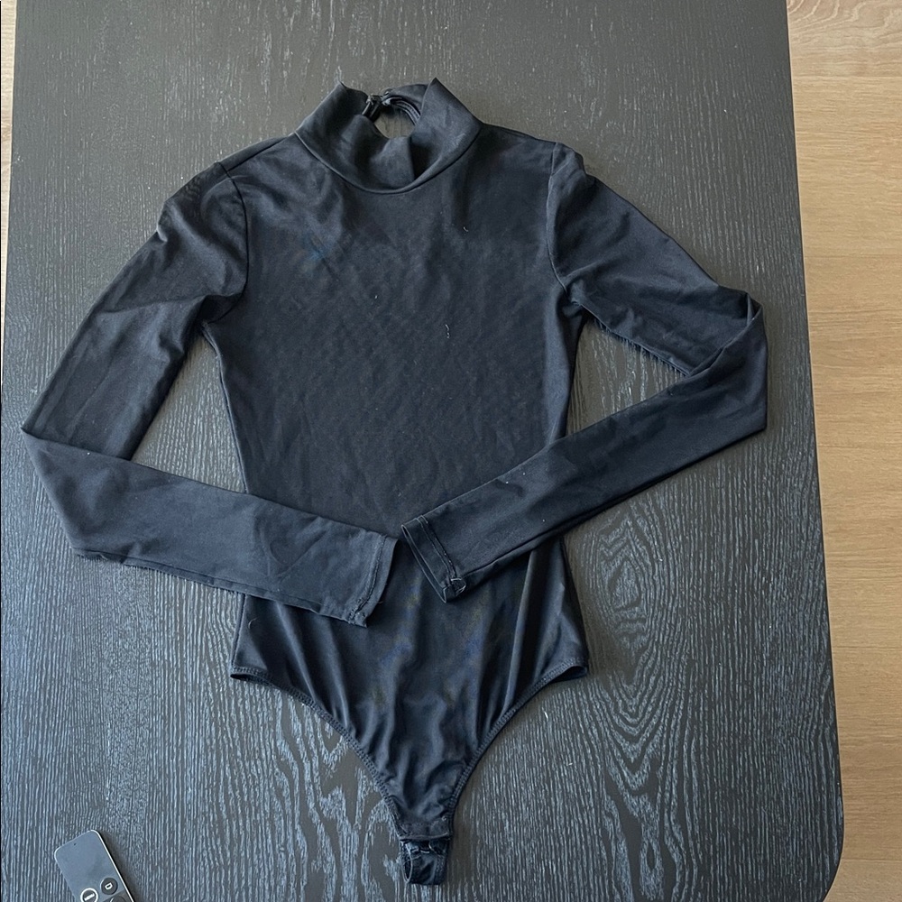 Mesh Mock Neck Bodysuit